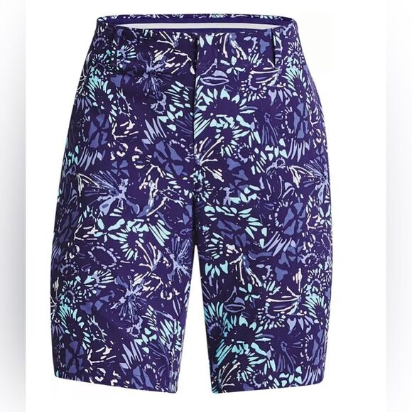 NWT Under Armour Women's 9” Links Printed Golf Shorts (6) - Picture 1 of 9